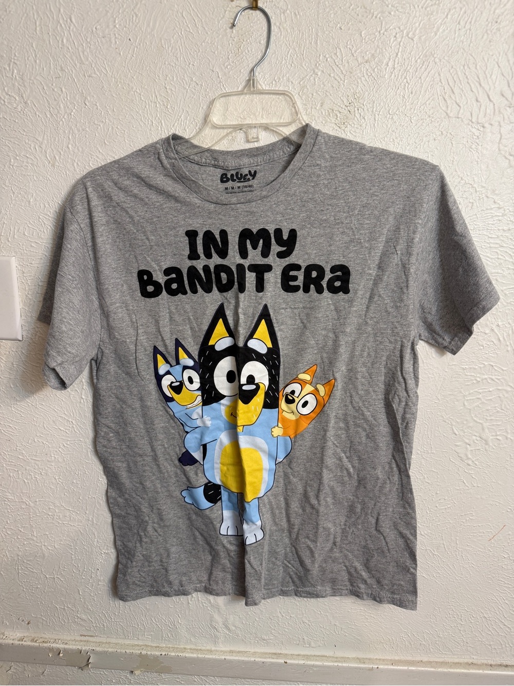 'In My Bandit Era' Bluey Gray Graphic Tee